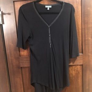 Market & Spruce Black Ribbed Shirt